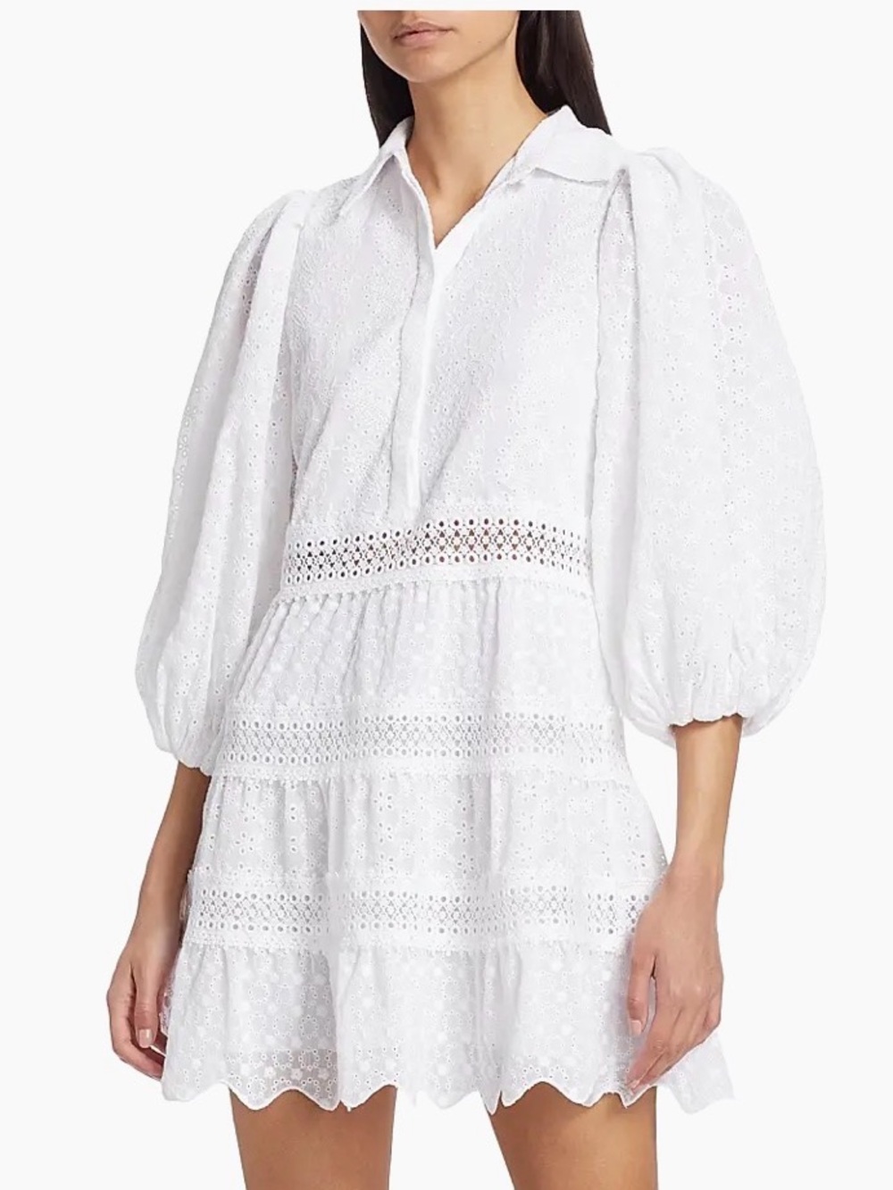 Alice + Olivia Blakesley Jacquard Mini Dress in White Women’s Size 4